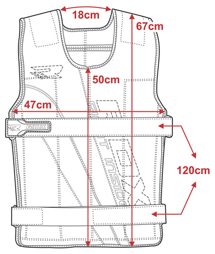 RDX R1 Adjustable 10KG - 18KG Red Weighted Vest