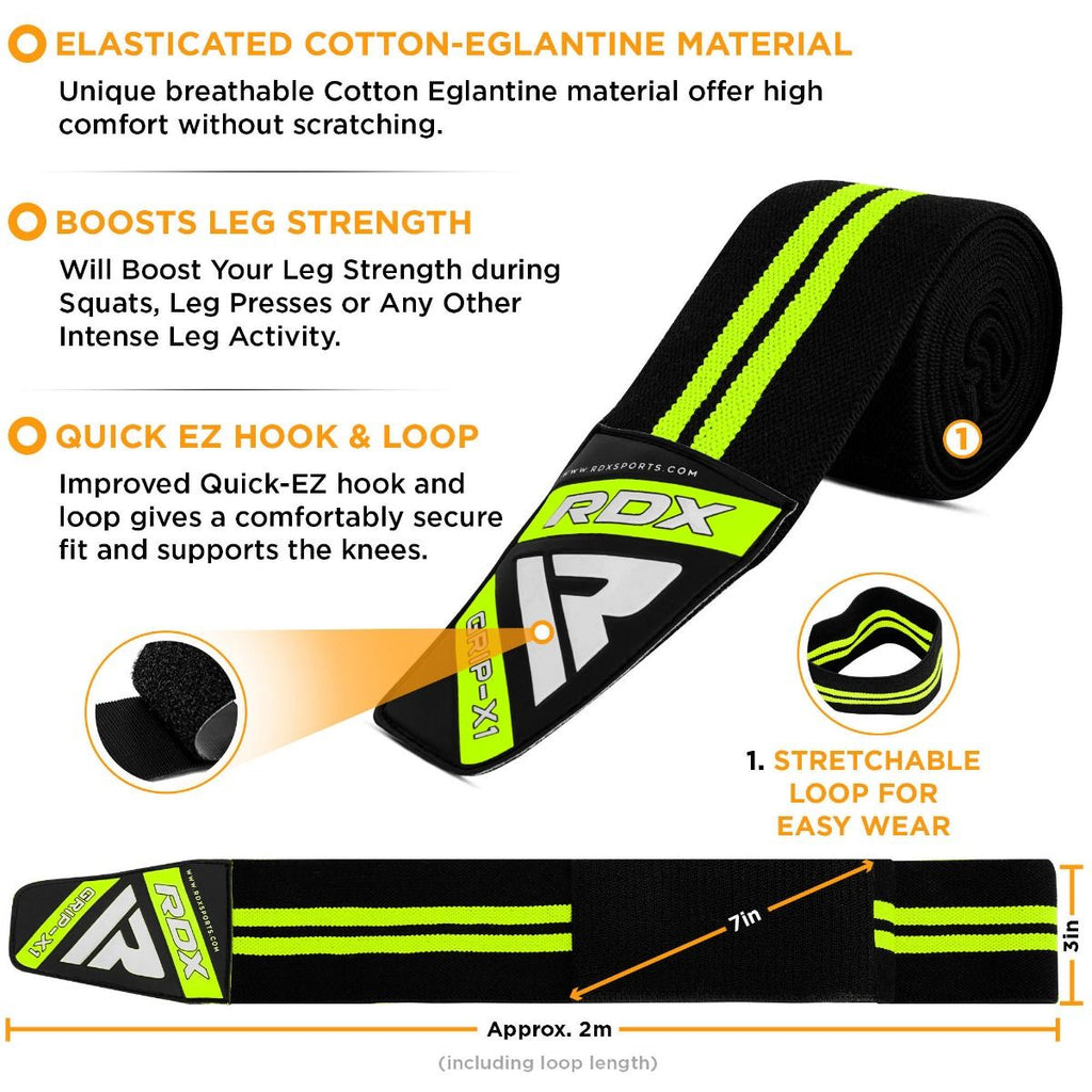 RDX K3 Elasticated Knee Wraps