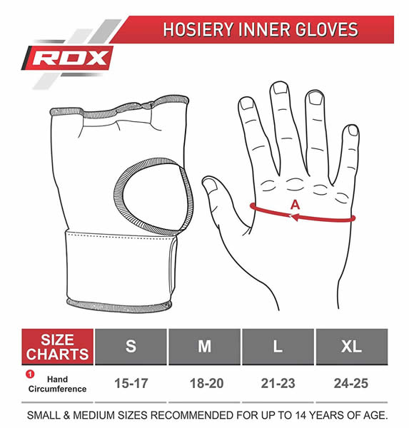 RDX 75cm Gel Inner Gloves with Wrist Strap